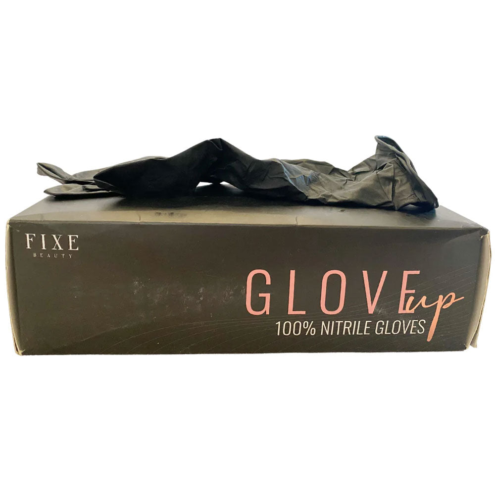 Fixe Glove Up Nitrile Gloves Black 100pk