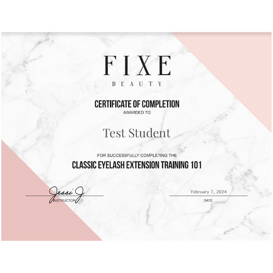 Fixe Hard Copy Certificate Classic