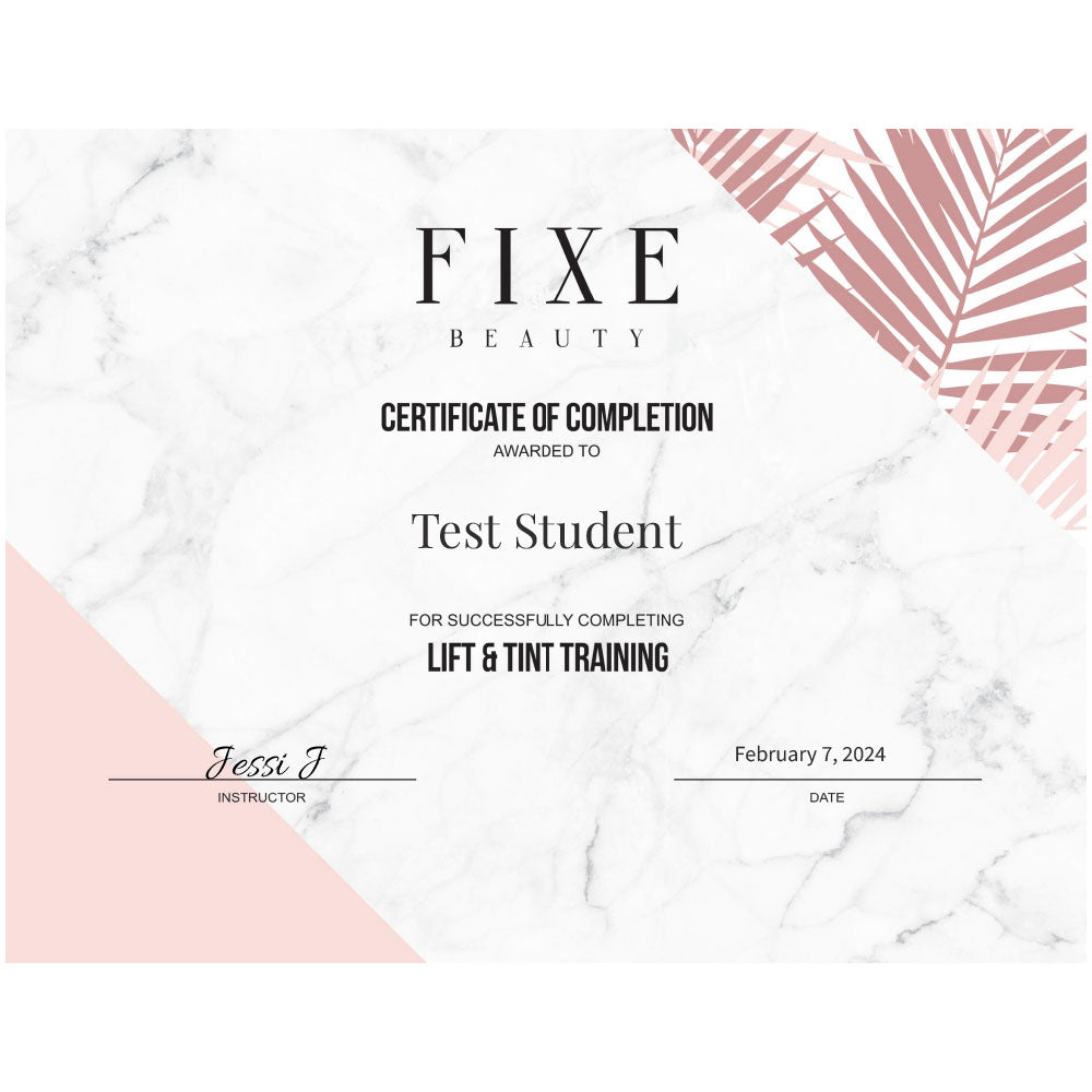 Fixe Hard Copy Certificate Lift And Tint