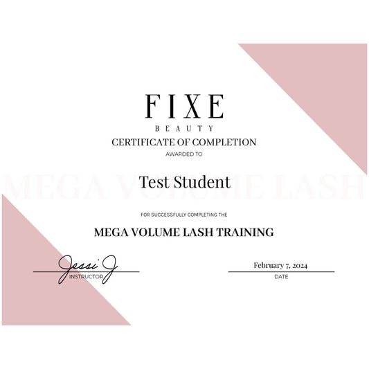 Fixe Hard Copy Certificate Mega Volume