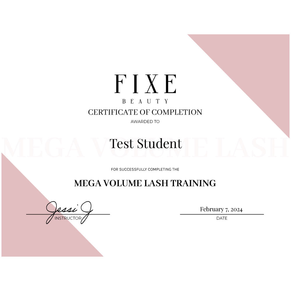 Fixe Hard Copy Certificate Mega Volume